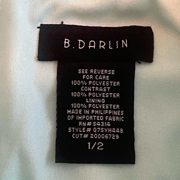 B. Darlin Dress Size 1/2 Sleeveless Halter Neck Fit-And-Flare Lace Teal​​ - Picture 5 of 9